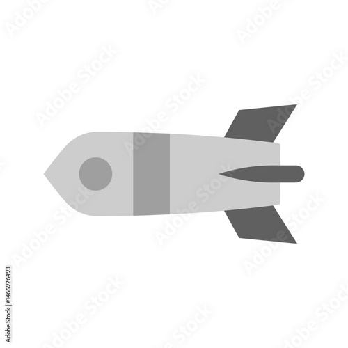 Torpedo icon vector image. Suitable for mobile apps, web apps and print media.