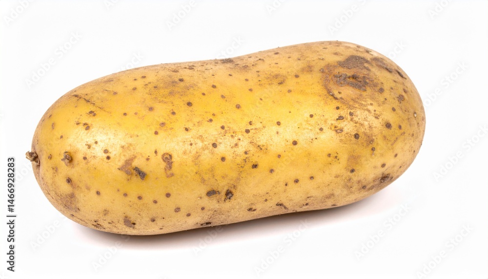 Whole Potato with Dirt Specks on Isolated Background Whole Potato with Dirt Specks on Isolated Background