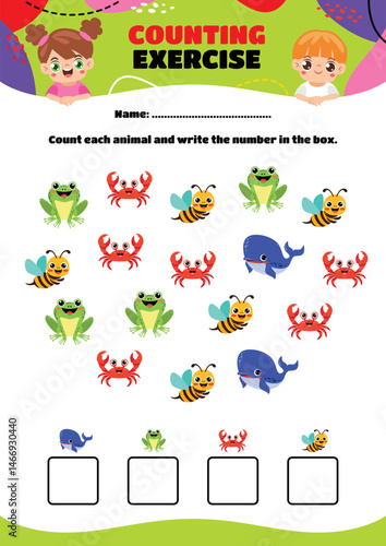 Educational Worksheet For Kindergarten Students