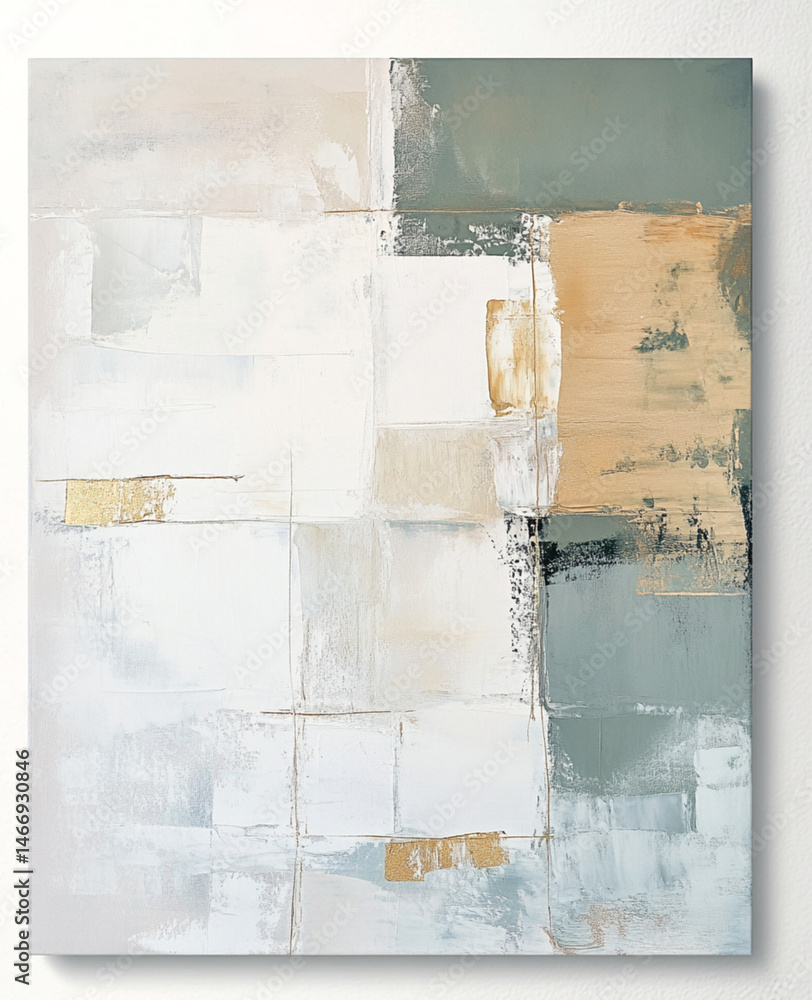abstract geometric pastel color blocks on cream background, minimal art style, clean composition, soft lighting, perfect for tote bag design