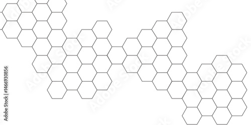 Abstract 3d hexagon grey and white out line technology style honeycomb seamless pattern background. Abstract background with hexagon, modern abstract vector polygonal pattern.