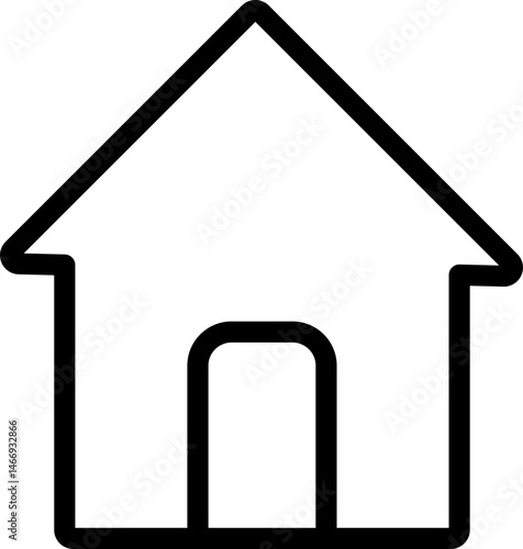 home address outline icon illustration
