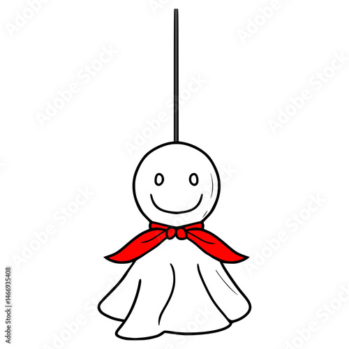 teruterubozu illustration hand drawn isolated vector