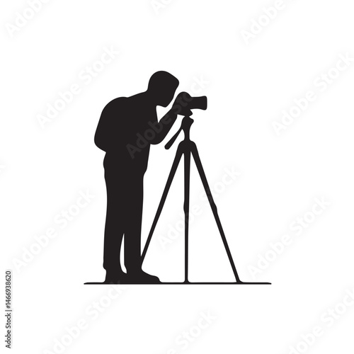 photographer silhouette vector