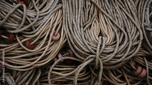 stacked fishing lines