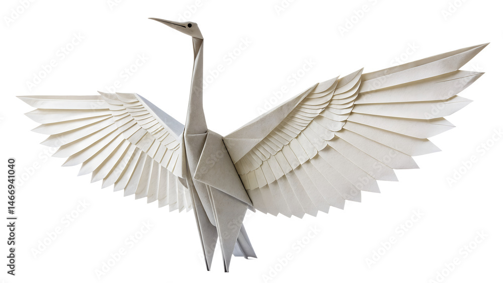Obraz premium white origami bird