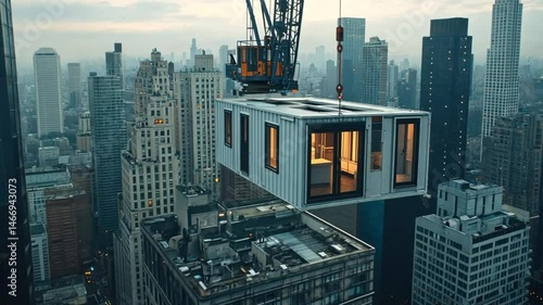 Modern Modular Home Installation in NYC Skyline