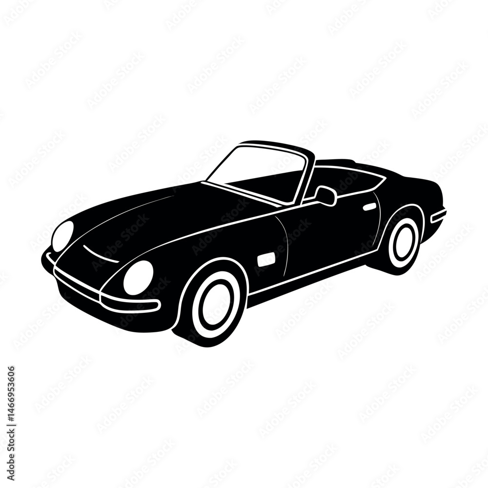 Obraz premium convertible vector silhouette