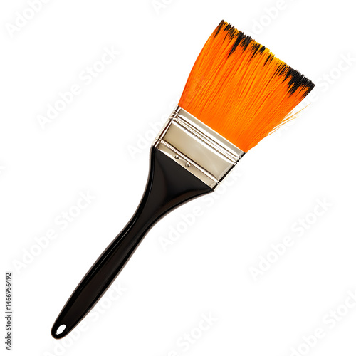 Wallpaper Mural Orange paintbrush isolated on transparent background Torontodigital.ca