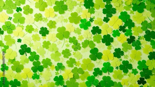 St. Patrick's Day Clover Background, Creative Cover Concept