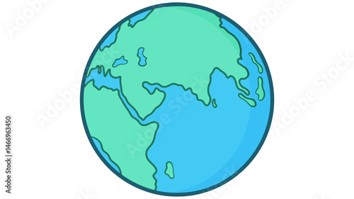 An illustration of planet Earth with continents