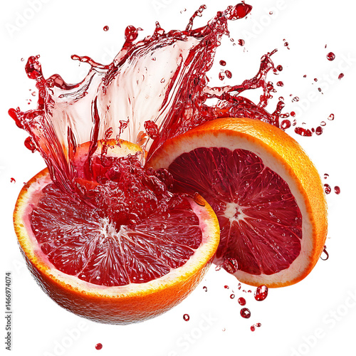 Blood Orange Splash Fruit Juice Splash Citrus