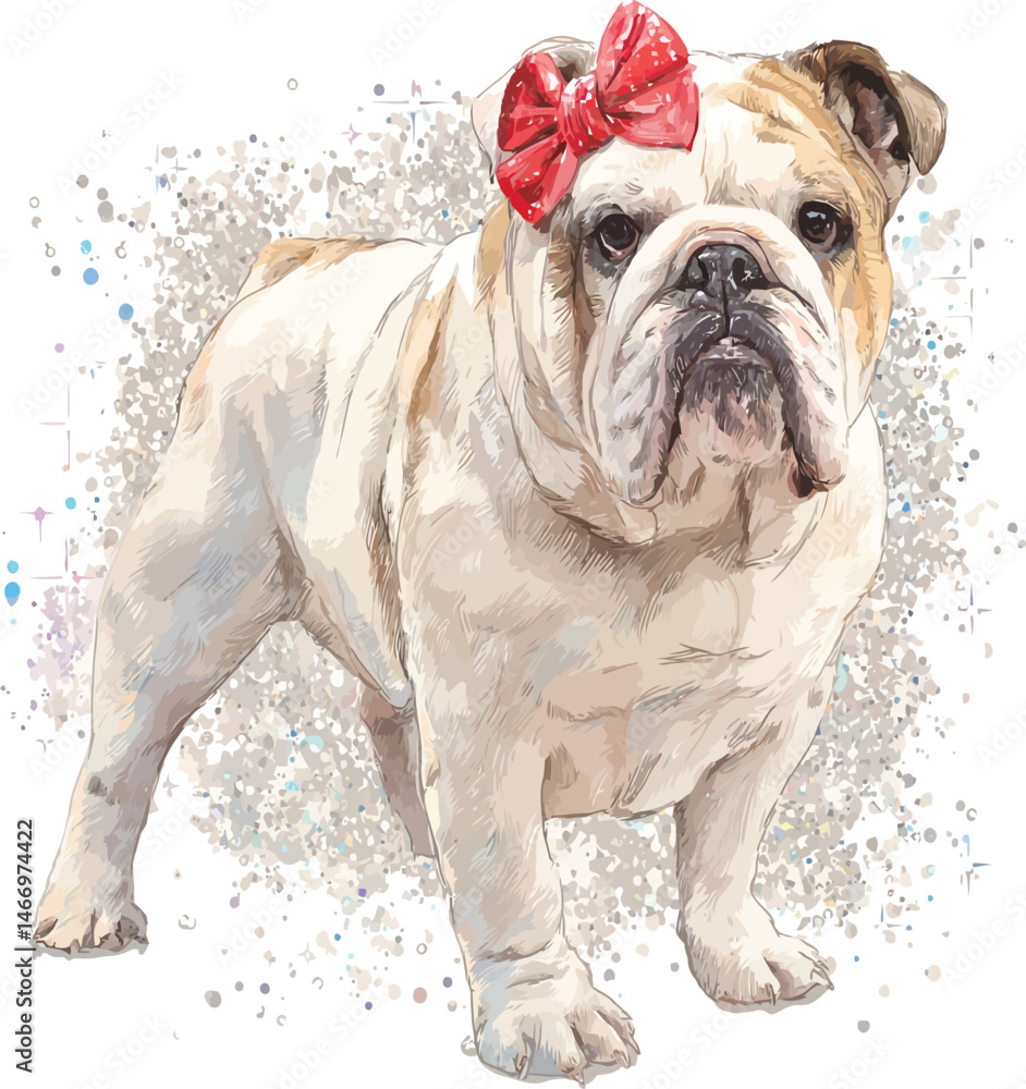 Obraz premium Custom Bulldogs Sublimation Design: Fierce Mascot Artwork