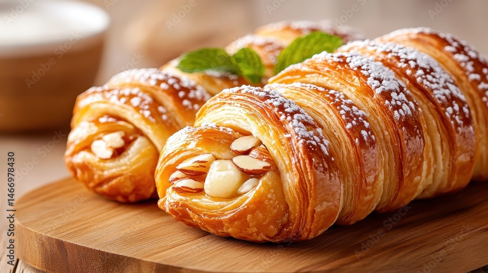 A visually striking assortment of almond-filled pastries elegantly presented, showcasing their flaky texture and inviting flavors, making them irresistible to sweet lovers. A visually striking assortment of almond-filled pastries elegantly presented, showcasing their flaky texture and inviting flavors, making them irresistible to sweet lovers.