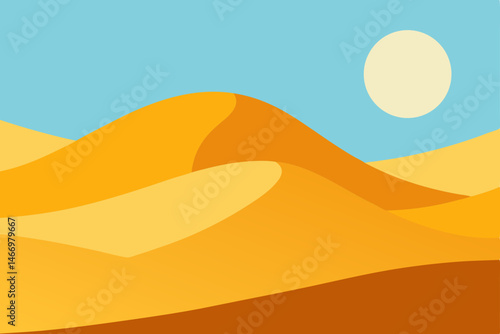 sand dunes glowing gold under a high noon sun  .svg