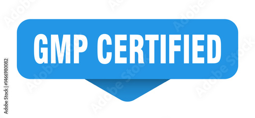 gmp certified sticker. gmp certified sign on transparent background