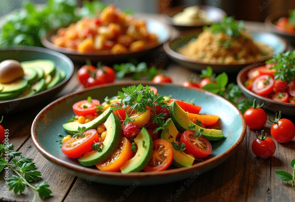 vibrant flat lay arrangement colorful plant based dishes fresh ingredients healthy lifestyle food art, organic, vegetable, salad, plate, array, dining vibrant flat lay arrangement colorful plant based dishes fresh ingredients healthy lifestyle food art, organic, vegetable, salad, plate, array, dining