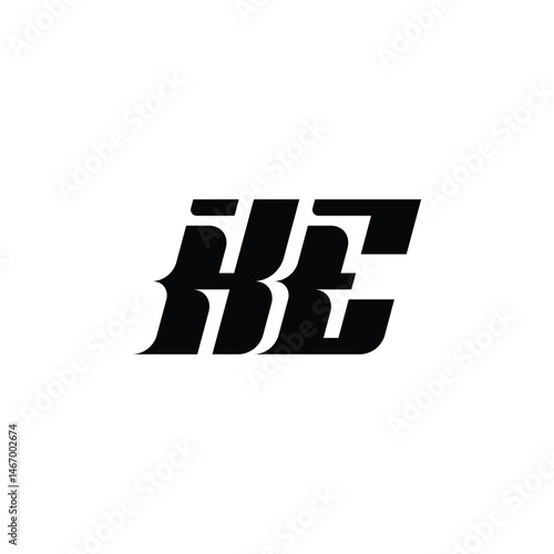 KE monogram logo design letter text name symbol monochrome logotype alphabet character simple logo