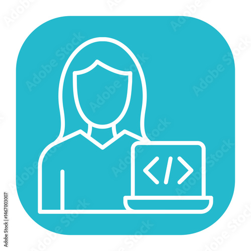 Developer Female Icon
