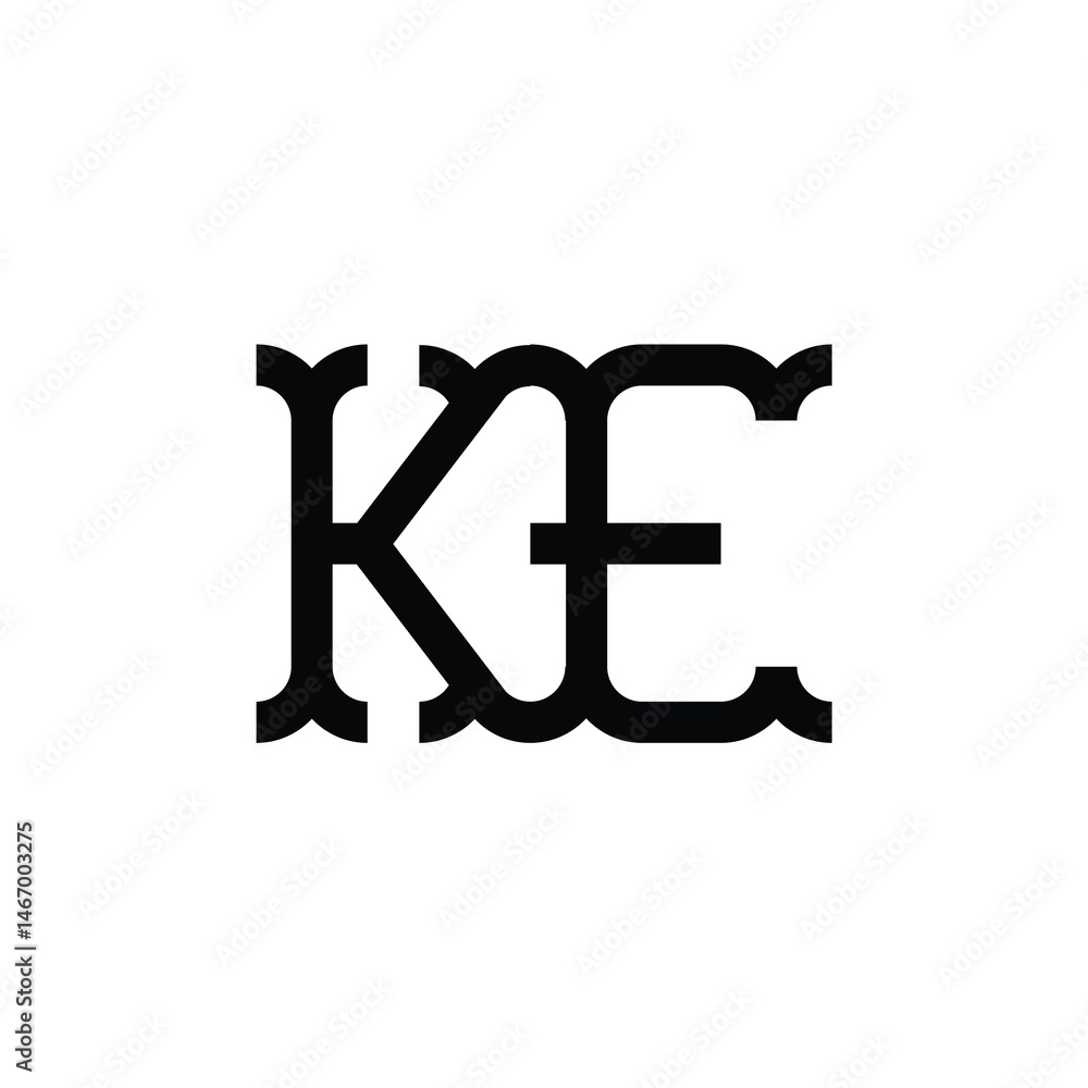 KE monogram logo design letter text name symbol monochrome logotype alphabet character simple logo KE monogram logo design letter text name symbol monochrome logotype alphabet character simple logo