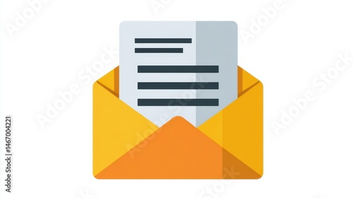 Free Download Large Envelope Icon Featuring a Document With a Clean Center for Reliable Communication and Organization for Businesses or Personal Use Generative AI - GFXLoad