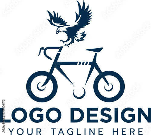 black biker cyclists sports racing silhouette logo image icon