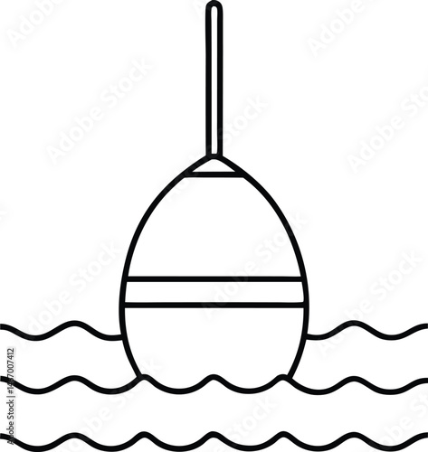 fishing floats glyph icon