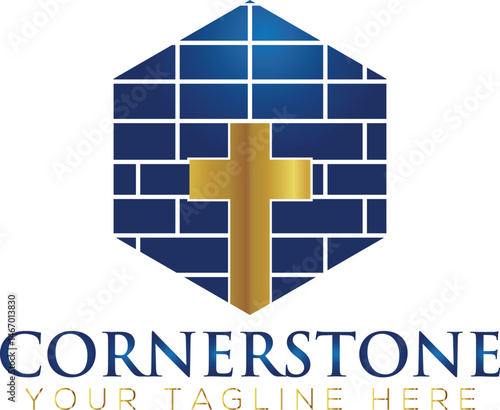 church logo. Christian cross logo vector