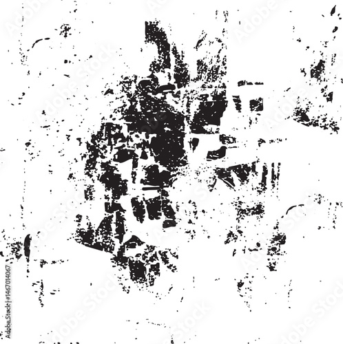A distressed textured abstract shape dominates the .
