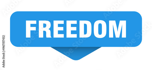 freedom sticker. freedom sign on transparent background