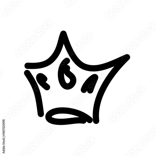 scribbled hands in the shape of a crown