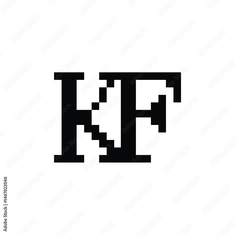 KF monogram logo design letter text name symbol monochrome logotype alphabet character simple logo KF monogram logo design letter text name symbol monochrome logotype alphabet character simple logo