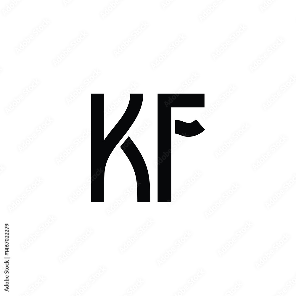 KF monogram logo design letter text name symbol monochrome logotype alphabet character simple logo KF monogram logo design letter text name symbol monochrome logotype alphabet character simple logo