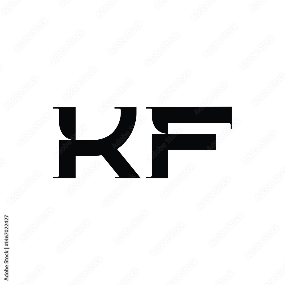 KF monogram logo design letter text name symbol monochrome logotype alphabet character simple logo KF monogram logo design letter text name symbol monochrome logotype alphabet character simple logo