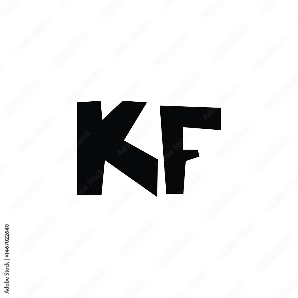 KF monogram logo design letter text name symbol monochrome logotype alphabet character simple logo KF monogram logo design letter text name symbol monochrome logotype alphabet character simple logo