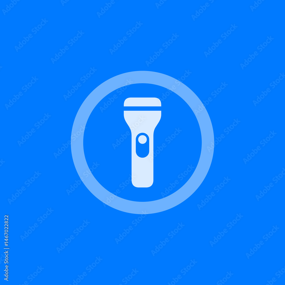 Flashlight On Circle Icon Flashlight On Circle Icon