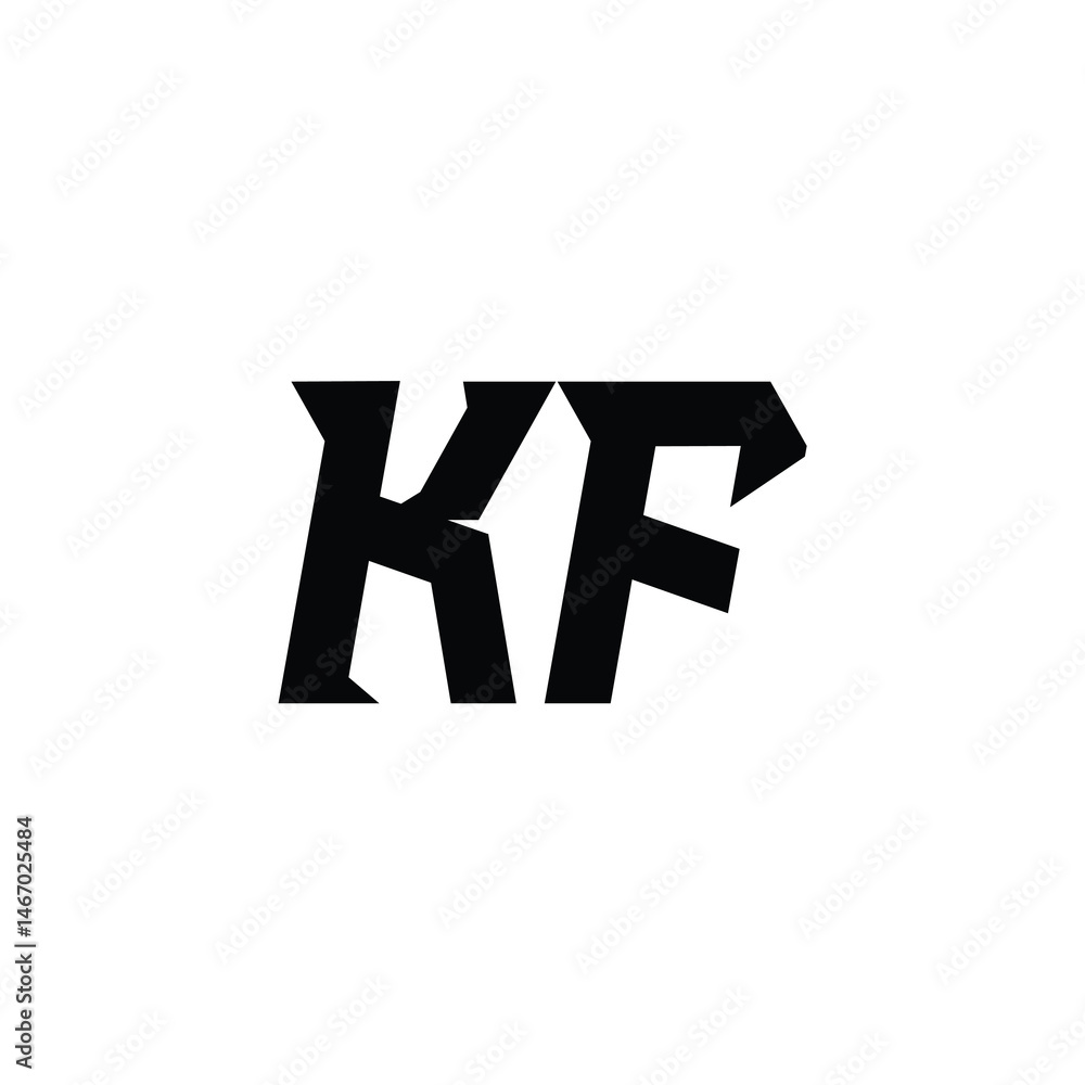 KF monogram logo design letter text name symbol monochrome logotype alphabet character simple logo KF monogram logo design letter text name symbol monochrome logotype alphabet character simple logo