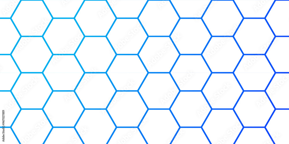 Naklejka premium Abstract Hexagon white background, blue light and shadow. Abstract background design with white hexagon and blue light. Abstract. Hexagon. Vector. Blue. 