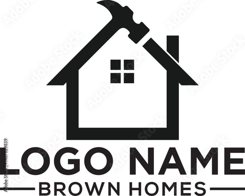 Remodeling Home Renovation Real Estate Logo