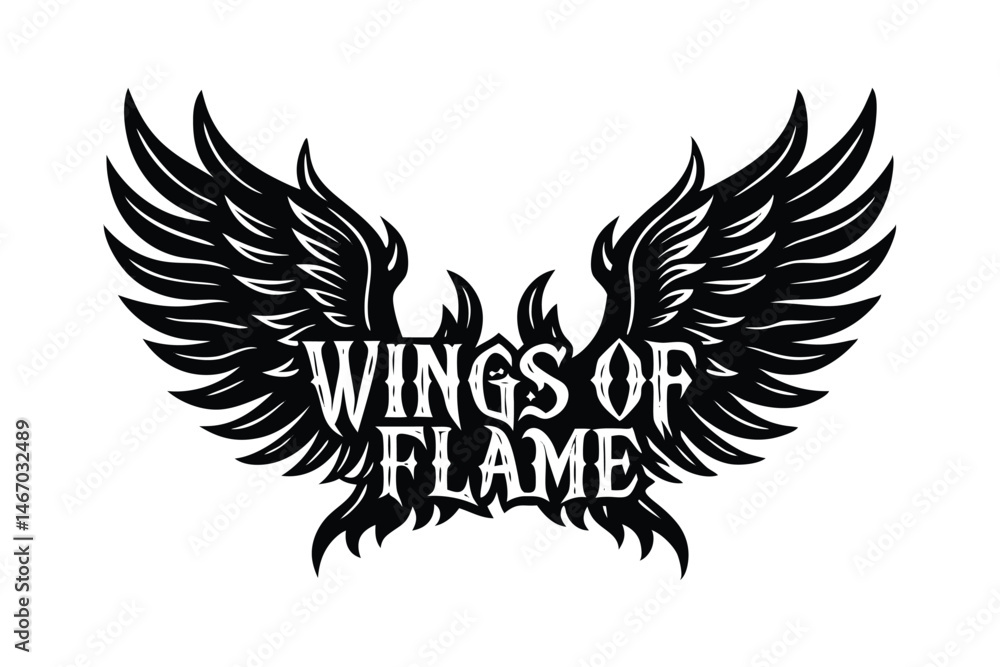 Obraz premium Wings in Flames Vintage Art Pack