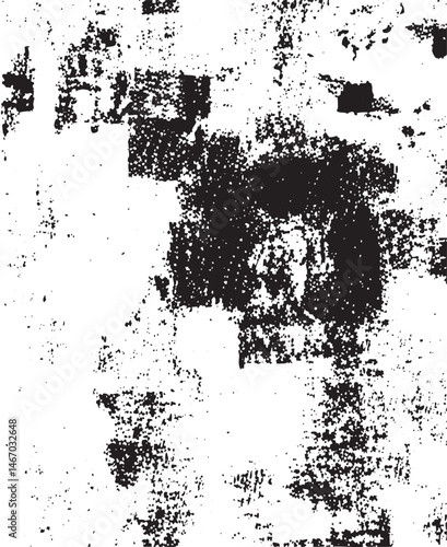 Abstract black and white texture reveals fragmented shapes.