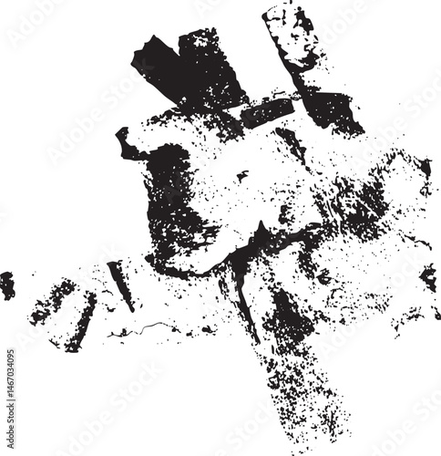 A distressed fragmented of a hand reaching upwards.