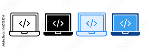 Coding Icon Set Multiple Style Collection