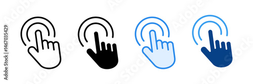 Touchscreen Icon Set Multiple Style Collection