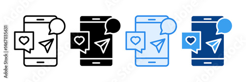 Social Media Icon Set Multiple Style Collection
