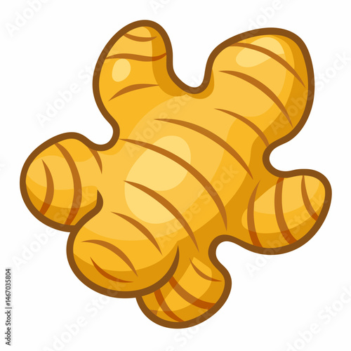 ginger on white background 
