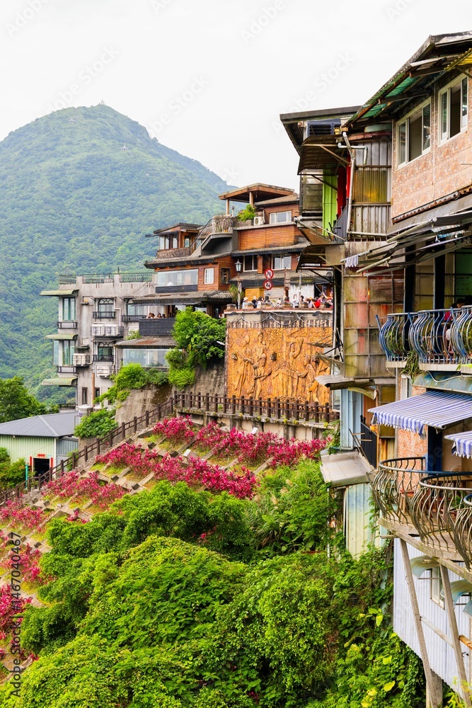Fototapeta premium Scenic view of Jiufen village in Taiwan