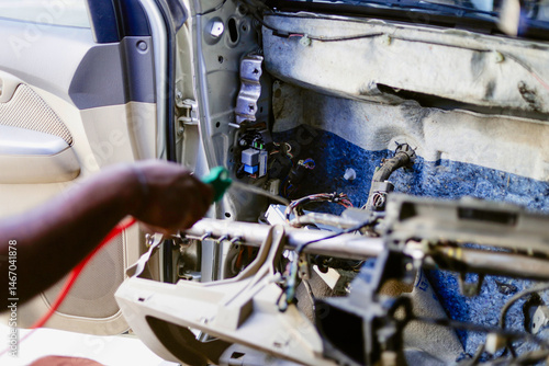 Car Dashboard Wiring System Repair and Maintenance Work