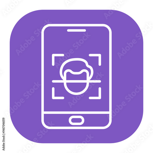 Mobile Face Detection Icon