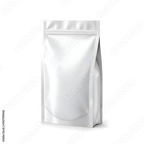 Side gusset pouch with sealed edges isolated on white background